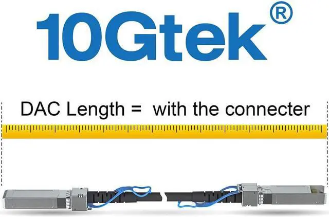Alt view image 3 of 7 - 10Gtek SFP+ DAC Twinax Cable, 10G SFP+ to SFP+ Direct Attach Copper Patch Passive Cable for Cisco SFP-H10GB-CU1M, Ubiquiti UniFi UC-DAC-SFP+, TP-Link TL-SM5220-1M, Fortinet and More, 0.5~ 7 Meters
