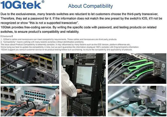 Alt view image 7 of 7 - 10Gtek SFP+ DAC Twinax Cable, 10G SFP+ to SFP+ Direct Attach Copper Patch Passive Cable for Cisco SFP-H10GB-CU1M, Ubiquiti UniFi UC-DAC-SFP+, TP-Link TL-SM5220-1M, Fortinet and More, 0.5~ 7 Meters