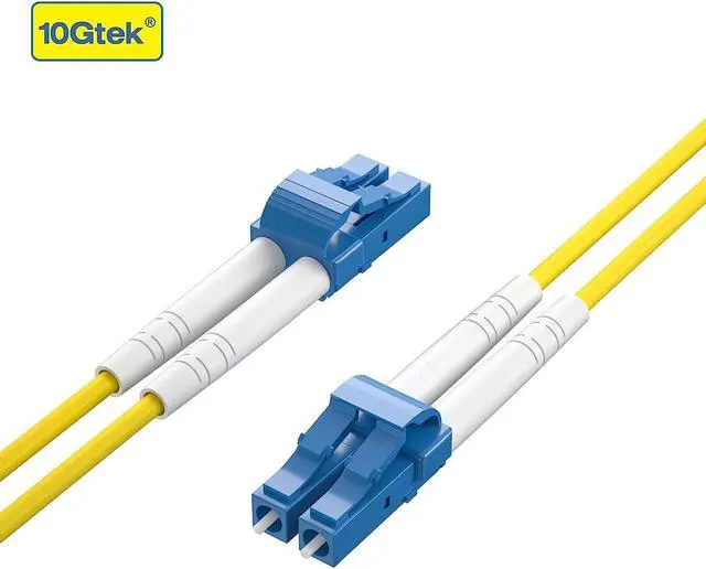Alt view image 3 of 6 - 10Gtek Fiber Optic Cable - LC to LC OS2 10Gb/Gigabit Singlemode Jumper Duplex 9/125 LSZH Fiber Optic Cord for SMF SFP Transceiver, Yellow, 100-meter(328-ft)