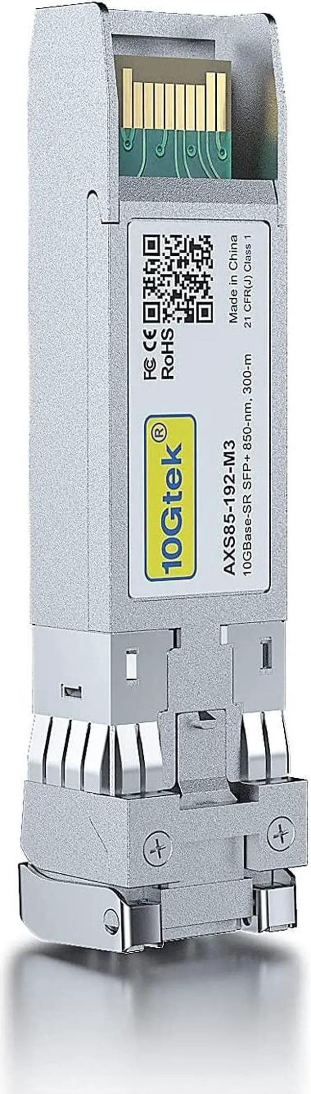 Alt view image 2 of 6 - 10Gtek 10GBase-SR SFP+ LC Transceiver, 10G 850nm MMF Multimode SFP Module, up to 300 Meters, for Cisco SFP-10G-SR, Meraki MA-SFP-10GB-SR, Ubiquiti UniFi UF-MM-10G, Fortinet, Mikrotik, TP-Link and More