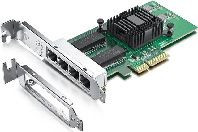 Main image of 10Gtek Gigabit Ethernet Network Adapter, For Intel I350-T4 Network Card, with Intel I350 Chip, PCI Express 2.1 X4, Quad Copper RJ45 Ports,Support Windows7/8/10/Vista/XP, Linux, VMware ESX/ESXi*