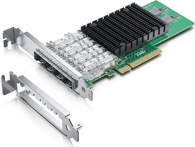 Main image of 10Gtek 10Gb PCI-E NIC Network Card, Quad SFP+ Port, with Original Intel X710-BM1 Controllers, PCI Express Ethernet LAN Adapter Support Windows Server/Linux/VMware ESXi, Compare to Intel X710-DA4