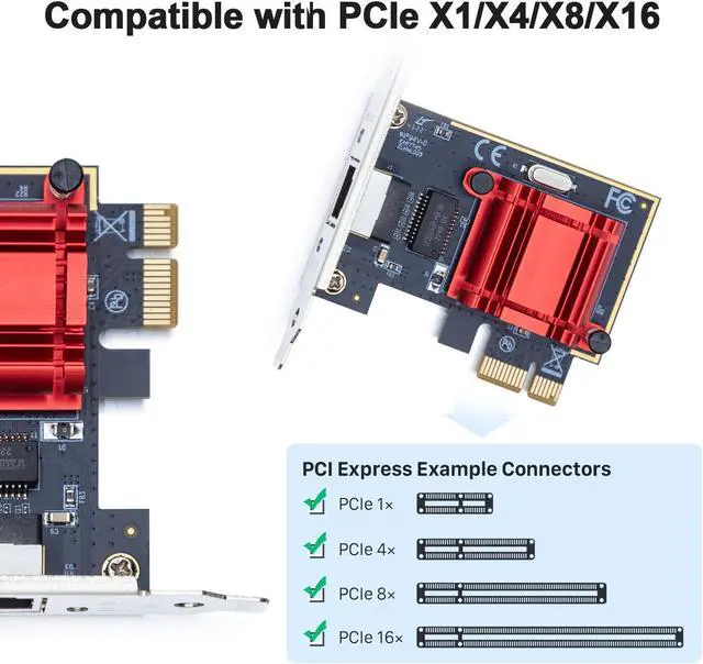 Alt view image 5 of 6 - 10Gtek For Intel I210T1 PCI-Express Network Adapter, 10/100/1000Mbps Gigabit Network Card with Intel I210 Chip Single RJ45 Port to PCI Express 2.1 x1