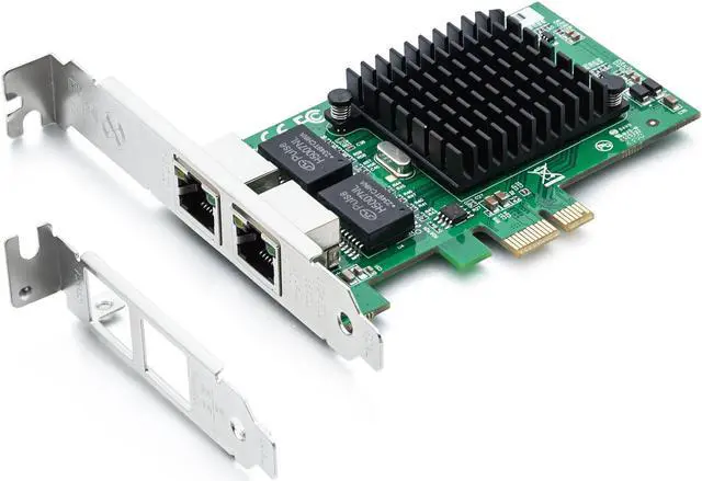 Main image of 10Gtek 10/100/1000Mbps Gigabit Ethernet Converged Network Adapter with Intel 82576 Chip | Ethernet PCI Express Network Card | Dual RJ45 Copper Ports | PCI Express 2.0 X1 | Compare to Intel E1G42ET