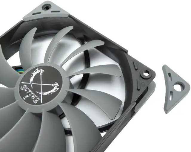 Alt view image 2 of 6 - Scythe Kaze Flex High Performance Computer Case Fan, 3-Pin, 2000RPM (120x25mm, Grey Color)