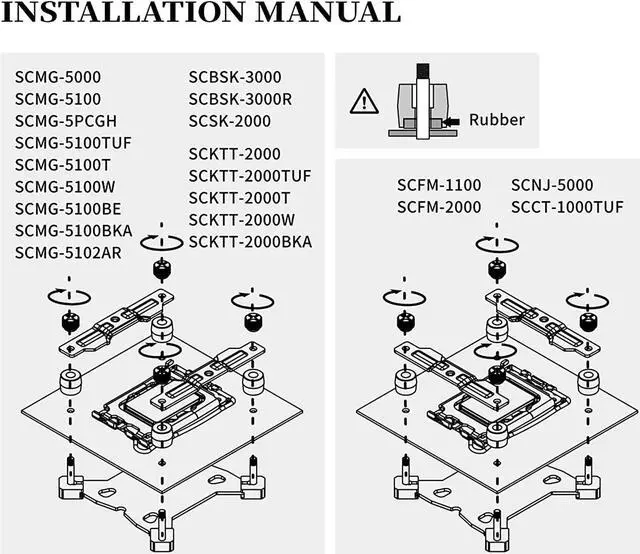 Alt view image 4 of 4 - Scythe Mounting Kit for Intel LGA1700 Socket (SCMK-1700B)
