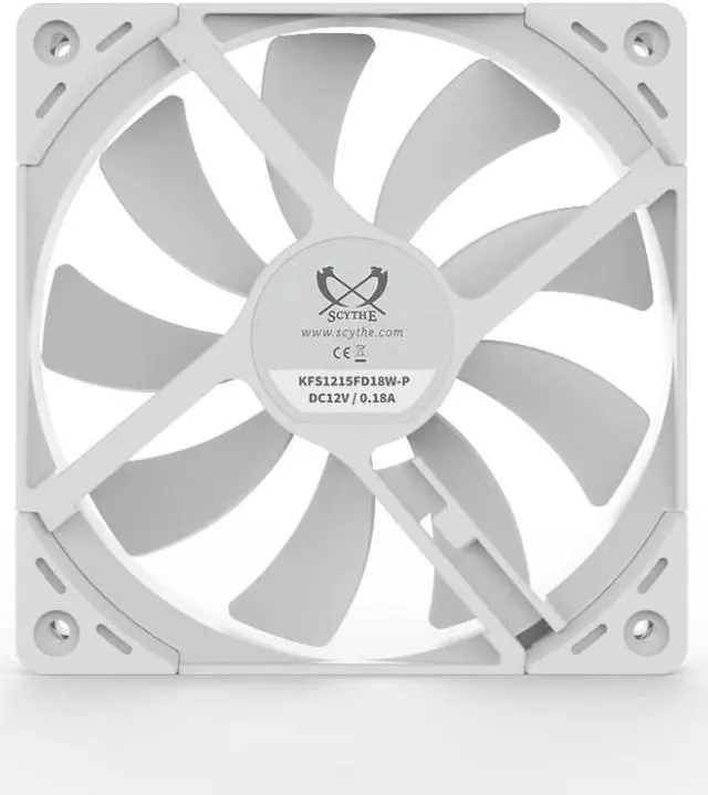 Alt view image 3 of 5 - Scythe Kaze Flex II PWM, 120mm, Premium PC Computer Case Fan, High-Speed, High Performance, 4-Pin, White Colour, Single Pack
