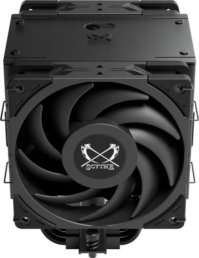 Alt view image 6 of 7 - Scythe Mugen 6 Dual Fan Black Edition CPU Air Cooler, Intel LGA1700, LGA1151, AMD AM5, AM4 support ,120mm, Single Tower,  Aluminium Top Cover (Mugen 6 Dual Fan Black Edition)
