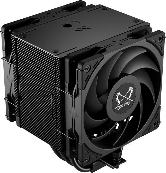 Alt view image 2 of 7 - Scythe Mugen 6 Dual Fan Black Edition CPU Air Cooler, Intel LGA1700, LGA1151, AMD AM5, AM4 support ,120mm, Single Tower,  Aluminium Top Cover (Mugen 6 Dual Fan Black Edition)