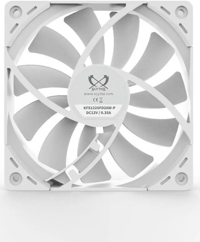 Alt view image 3 of 6 - Scythe Kaze Flex II 120 PWN - 2000RPM 120mm x 25mm Air Flow Optimized Quiet Operating Computer Case Fan, Fluid Dynamic Bearing, 4-Pin Connector, Single Pack, White colour