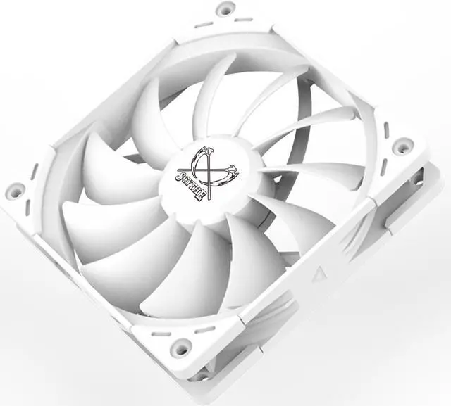 Alt view image 4 of 6 - Scythe Kaze Flex II 120 PWN - 2000RPM 120mm x 25mm Air Flow Optimized Quiet Operating Computer Case Fan, Fluid Dynamic Bearing, 4-Pin Connector, Single Pack, White colour