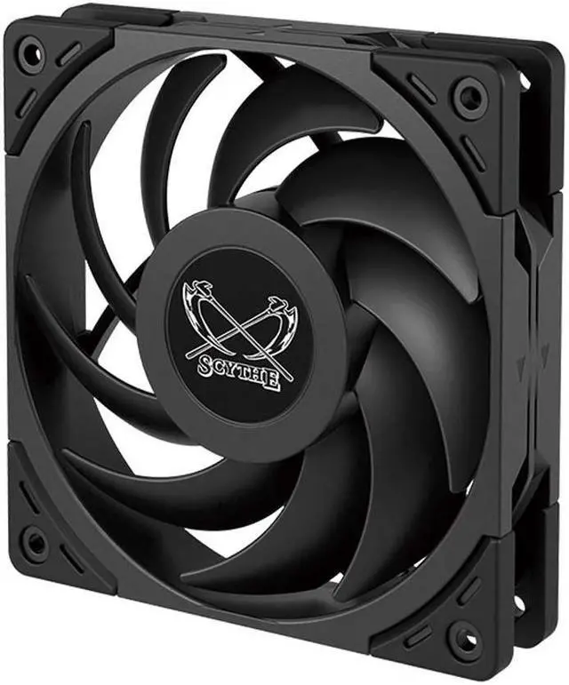 Alt view image 3 of 4 - Scythe Wonder Tornado 120 PWN - 2500 RPM, 120mm x 25mm High-Performance Computer Case Fan, Fluid Dynamic Bearing, 4-Pin Connector, 3 Pack, Black