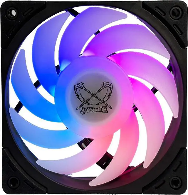 Alt view image 3 of 7 - Scythe Wonder Tornado 120 ARGB PWN - 2500 RPM, 120mm x 25mm High-Performance Computer Case Fan, Fluid Dynamic Bearing, 4-Pin Connector, Single Pack, Black