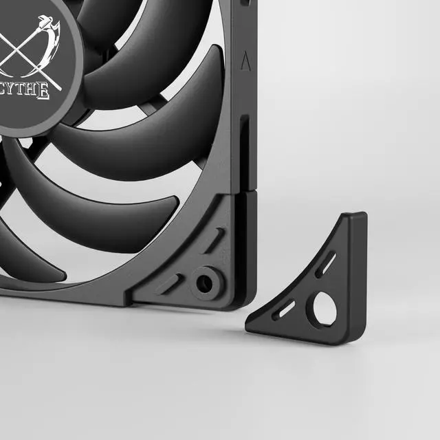 Alt view image 3 of 7 - Scythe Wonder Tornado 120 PWN Slim - 2000 RPM, 120mm x 15mm High-Performance Computer Case Fan, Fluid Dynamic Bearing, 4-Pin Connector, Single Pack, Black