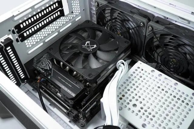 Alt view image 4 of 7 - SCYTHE Big Shuriken 4 Low Profile CPU Cooler, 4.7" x 4.8" x 2.6", 12V, 200W, 31.78dB, Compatible with Desktop, Laptop, Server, Other Electronic Devices