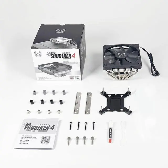 Alt view image 7 of 7 - SCYTHE Big Shuriken 4 Low Profile CPU Cooler, 4.7" x 4.8" x 2.6", 12V, 200W, 31.78dB, Compatible with Desktop, Laptop, Server, Other Electronic Devices