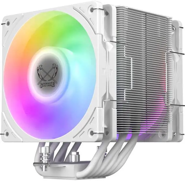 Main image of Scythe Mugen 6 CPU Air Cooler, Intel LGA1700, LGA1151, AMD AM5, AM4 Support,120mm, Single Tower, Aluminium Top Cover (Scythe Mugen 6 Dual White ARGB Fan)