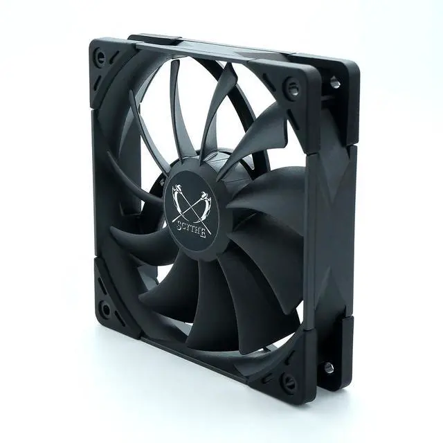 Alt view image 4 of 7 - Scythe Kaze Flex 120 High Air Flow PC Case Fan, Fluid Dynamic Bearing,120mm x 25mm (3-Pack, PWN 4-pin, 1500RPM)