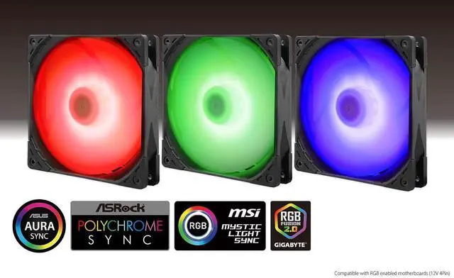 Alt view image 4 of 6 - Scythe Kaze Flex 140mm RGB LED Fan, PWM 300-1800RPM, No Controller Included, Single Pack