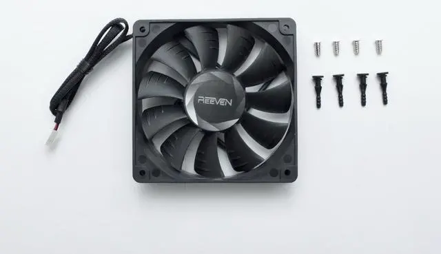 Alt view image 4 of 4 - Reeven Euros  120mm High Static Fluid Dynamic Bearing Case/Radiator Fan, 1600rpm/3pin Connector