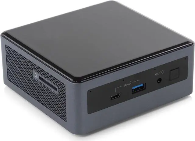 Alt view image 3 of 6 - Intel NUC10i3FNH Mini PC, Intel Core i3-10110U Upto 4.1GHz, 8GB RAM, 256GB NVMe SSD, HDMI, Thunderbolt, Card Reader, Wi-Fi, Bluetooth, Windows 10 Pro