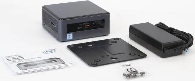 Alt view image 6 of 7 - Intel NUC8i5INHX Mini PC, Intel Core i5-8265U Upto 3.9GHz, 8GB RAM, 128GB SSD, AMD Radeon 540X, HDMI, Mini DisplayPort, Card Reader, Wi-Fi, Bluetooth, Windows 10 Pro