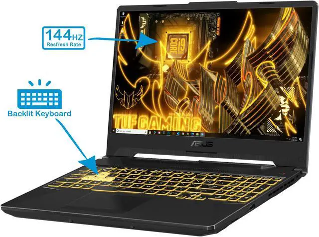 Alt view image 3 of 6 - ASUS TUF A15 Gaming Notebook, 15.6" FHD Display, AMD Ryzen 7 4800H Upto 4.2GHz, 8GB RAM, 512GB NVMe, NVIDIA GeForce RTX 2060, HDMI, DisplayPort via USB-C, Wi-Fi, BT, Windows 10 Home (FA506IV-BR7N12)