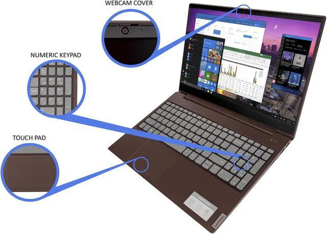 Alt view image 4 of 5 - Lenovo IdeaPad S340 Notebook, 15.6" HD Display, Intel Core i5-8265U Upto 3.9GHz, 8GB RAM, 256GB NVMe SSD, HDMI, Card Reader, Wi-Fi, Bluetooth, Windows 10 Pro