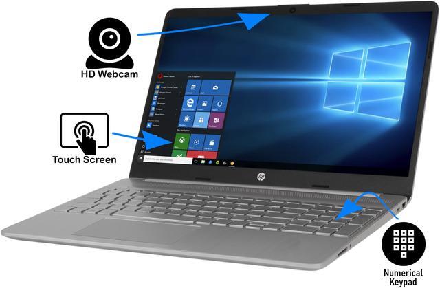 Alt view image 4 of 7 - HP 15 Notebook, 15.6" HD Touch Display, Intel Core i5-1035G1 Upto 3.6GHz, 16GB RAM, 512GB NVMe SSD, HDMI, Card Reader, Wi-Fi, Bluetooth, Windows 10 Pro S