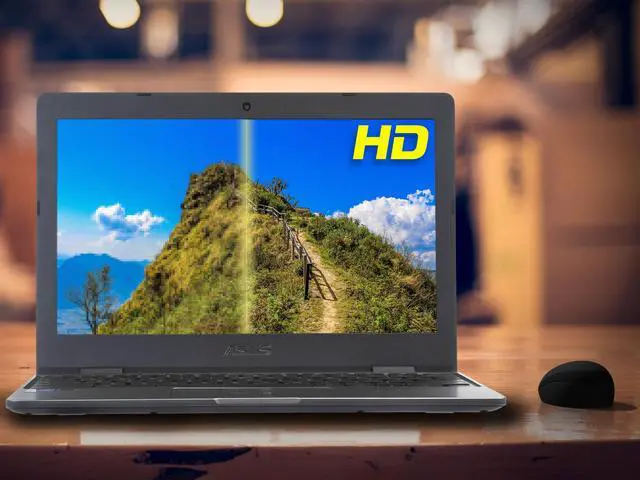 Alt view image 3 of 7 - ASUS Chromebook, 11.6" HD Display, Intel Celeron N3350 Upto 2.4GHz, 4GB RAM, 16GB eMMC, Card Reader, Wi-Fi, Bluetooth, Chrome OS (CX22NA-BCLN4)