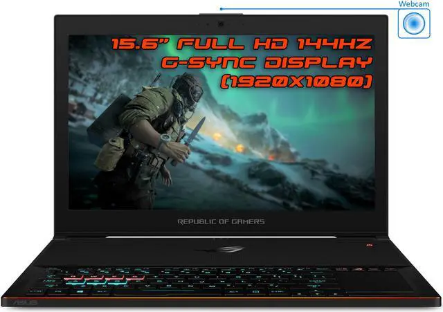Alt view image 3 of 7 - ASUS ROG Zephyrus Gaming Notebook, 15.6" IPS 144Hz FHD Display, Intel 6-Core i7-8750H Upto 4.1GHz, NVIDIA GTX 1080 8GB, 16GB RAM, 512GB NVMe SSD, Backlit Keyboard, Wi-Fi, Bluetooth, Windows 10 Pro