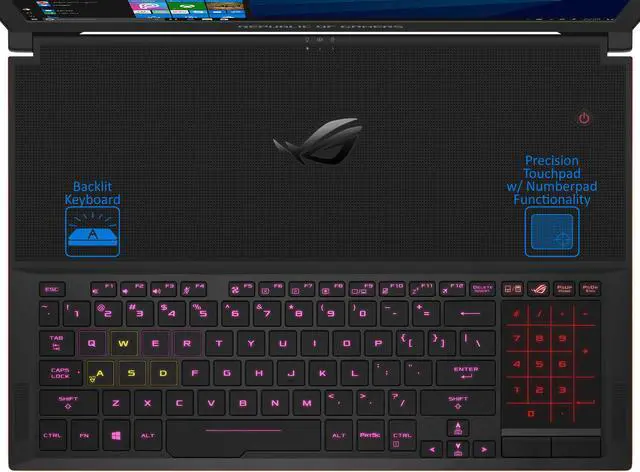 Alt view image 7 of 7 - ASUS ROG Zephyrus Gaming Notebook, 15.6" IPS 144Hz FHD Display, Intel 6-Core i7-8750H Upto 4.1GHz, NVIDIA GTX 1080 8GB, 16GB RAM, 512GB NVMe SSD, Backlit Keyboard, Wi-Fi, Bluetooth, Windows 10 Pro