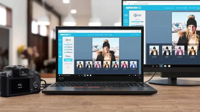 Alt view image 6 of 7 - Lenovo ThinkPad E15 Notebook, 15.6" FHD Display, AMD Ryzen 5 4500U Upto 4.0GHz, 8GB RAM, 128GB NVMe SSD, HDMI, DIsplayPort via USB-C, Card Reader, Wi-Fi, Bluetooth, Windows 10 Pro