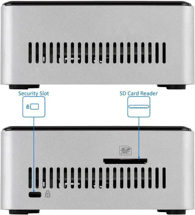 Alt view image 5 of 7 - Intel NUC6i5SYH Mini PC, Intel Core i5-6260U Upto 2.9GHz, 32GB RAM, 1TB SSD, HDMI, Mini DisplayPort, Card Reader, Wi-Fi, Bluetooth, Windows 10 Pro