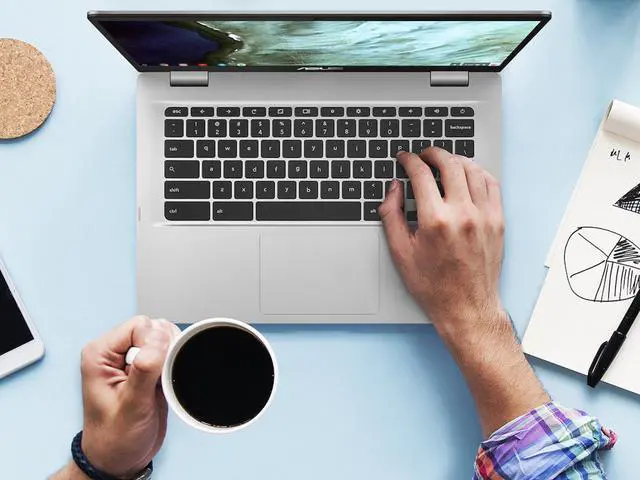 Alt view image 2 of 7 - ASUS C423NA Chromebook, 14" HD Display, Intel Celeron N3350 Upto 2.4GHz, 4GB RAM, 32GB eMMC, DIsplayPort via USB-C, Card Reader, Wi-Fi, Bluetooth, Chrome OS (C423NA-BCLN5)