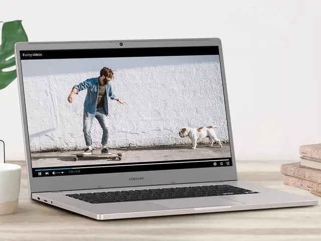 Alt view image 7 of 7 - Samsung 4+ Chromebook, 15.6" FHD Display, Intel Celeron N4000 Upto 2.6GHz, 4GB RAM, 32GB eMMC, DIsplayPort via USB-C, Card Reader, Wi-Fi, Bluetooth, Chrome OS (XE350XBA-K01US)