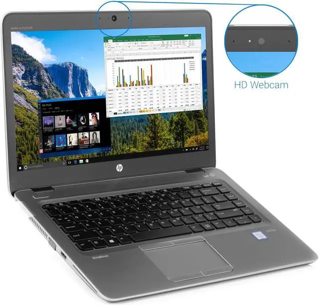 Alt view image 5 of 7 - HP EliteBook 840 G3 Notebook, 14" FHD Display, Intel Core i5-6300U Upto 3.0GHz, 8GB RAM, 1TB SSD, VGA, DisplayPort, Card Reader, Wi-Fi, Bluetooth, Windows 10 Pro