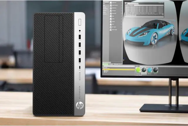 Alt view image 4 of 5 - HP EliteDesk 705 G4 Desktop, AMD A10-9700 Upto 3.8GHz, 8GB RAM, 1TB NVMe SSD, DVDRW, DisplayPort, Wi-Fi, Bluetooth, Windows 10 Pro