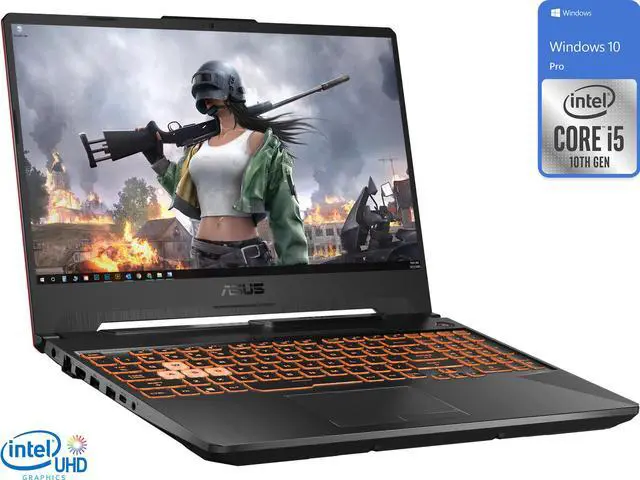Main image of ASUS TUF Gaming Notebook, 15.6" FHD Display, Intel Core i5-10300H Upto 4.5GHz, 16GB RAM, 256GB NVMe SSD, NVIDIA GeForce GTX 1650 Ti, HDMI, DisplayPort via USB-C, Wi-Fi, Bluetooth, Windows 10 Pro