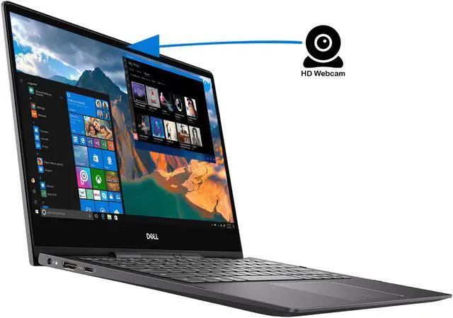 Alt view image 5 of 7 - Dell Inspiron i7391 2-in-1, 13.3" 4K UHD Touch Display, Intel Core i7-10510U Upto 4.9GHz, 16GB RAM, 512GB NVMe SSD +32GB Optane, HDMI, Thunderbolt, Wi-Fi, Bluetooth, Windows 10 Home (I7391-7520BLK)