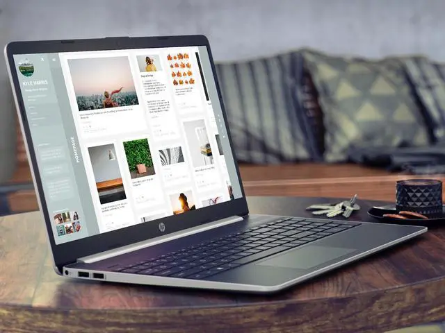 Alt view image 6 of 6 - HP 15 Notebook, 15.6" HD Display, Intel Core i7-1065G7 Upto 3.9GHz, 8GB RAM, 256GB NVMe SSD, HDMI, Card Reader, Wi-Fi, Bluetooth, Windows 10 Pro