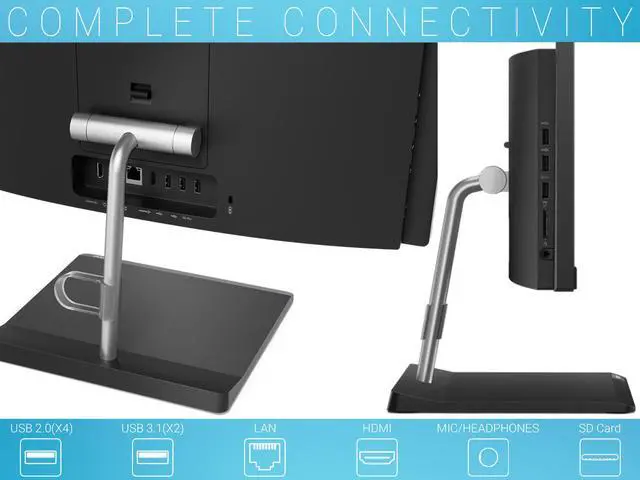 Alt view image 5 of 7 - Lenovo V30a All-in-One, 21.5" FHD Display, Intel Core i5-10210U Upto 4.2GHz, 8GB RAM, 256GB NVMe SSD, HDMI, Card Reader, Wi-Fi, Bluetooth, Windows 10 Pro