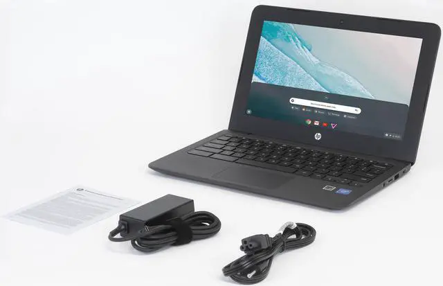 Alt view image 7 of 7 - HP 11a Chromebook, 11.6" HD Display, Intel Celeron N3350 Upto 2.4GHz, 4GB RAM, 32GB eMMC, Card Reader, Wi-Fi, Bluetooth, Chrome OS (1N091UA)
