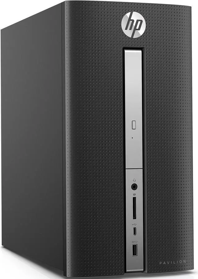 Alt view image 4 of 7 - HP Pavilion 570 Desktop, Intel Core i3-7100 3.9GHz, 16GB RAM, 512GB SSD, DVDRW, VGA, HDMI, Card Reader, Wi-Fi, Bluetooth, Windows 10 Pro