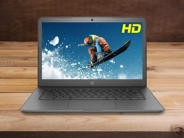 Alt view image 3 of 6 - HP 14 Chromebook, 14" HD Touch Display, Intel Celeron N3350 Upto 2.4GHz, 4GB RAM, 32GB eMMC, Card Reader, Wi-Fi, Bluetooth, Chrome OS (3JQ73UA)