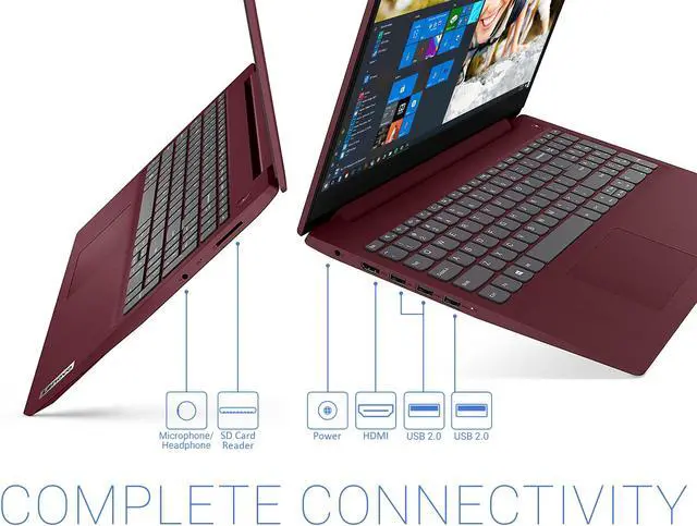 Alt view image 6 of 7 - Lenovo IdeaPad 3 Notebook, 15.6" FHD Display, Intel Core i5-1035G1 Upto 3.6GHz, 8GB RAM, 256GB NVMe SSD, HDMI, Card Reader, Wi-Fi, Bluetooth, Windows 10 Home (81WE00L5US)