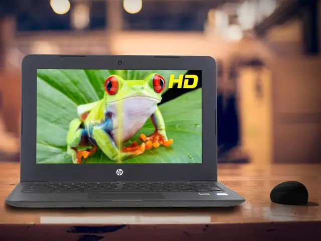 Alt view image 3 of 7 - HP 11a Chromebook, 11.6" HD Display, Intel Celeron N3350 Upto 2.4GHz, 4GB RAM, 32GB eMMC, Card Reader, Wi-Fi, Bluetooth, Chrome OS (1N091UA)