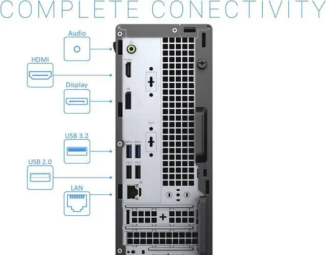 Alt view image 6 of 6 - Dell OptiPlex 3080 Desktop, Intel Core i5-10500 Upto 4.5GHz, 8GB RAM, 1TB SSD, DVDRW, HDMI, DisplayPort, Wi-Fi, Bluetooth, Windows 10 Pro