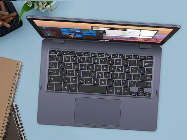 Alt view image 7 of 7 - ASUS VivoBook Flip Notebook, 11.6" HD Touch Display, Intel Celeron N3350 Upto 2.4GHz, 4GB RAM, 64GB eMMC, HDMI, Card Reader, Wi-Fi, Bluetooth, Windows 10 Home S (J202NA-DH01T)