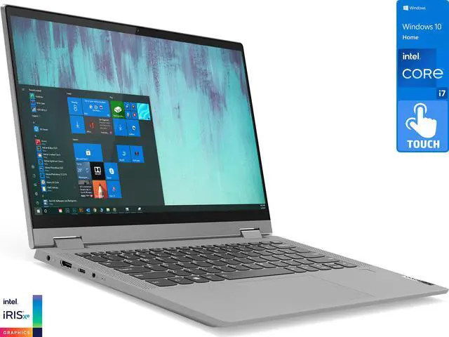 Main image of Lenovo Flex 5i 2-in-1, 14" IPS FHD Touch Display, Intel Core i7-1165G7 Upto 4.7GHz, 12GB RAM, 512GB NVMe SSD, HDMI, Card Reader, Wi-Fi, Bluetooth, Windows 10 Home (82HS000WUS)